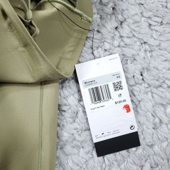 Nike Go Firm Support High Rise 7/8 Leggings Pockets Infinalock Green Size XS - Picture 6 of 12